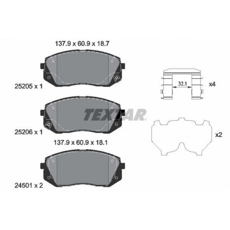 Kit pastiglie freno HYUNDAI KONA,SONATA VI,VII,TUCSON,KIA CEED,NIRO I,OPTIMA,PROCEED,SELTOS,SPORTAGE IV,XCEED*