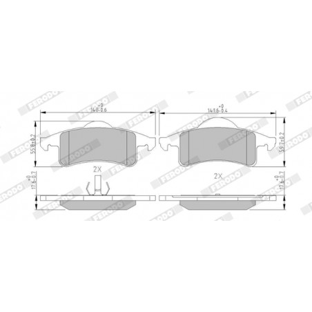 Kit pastiglie freno JEEP CHEROKEE, GRAND CHEROKEE II 2.5-4.7 01.88-09.05*