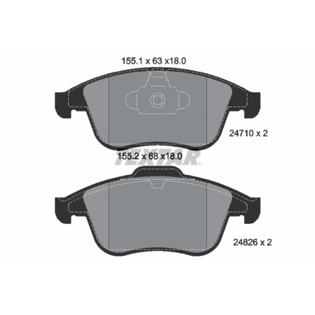 Kit pastiglie freno RENAULT CLIO IV,GRAND SCENIC III,LAGUNA,LAGUNA III,LATITUDE,MEGANE,MEGANE III,SCENIC III 1.2-3.5 10.07-*