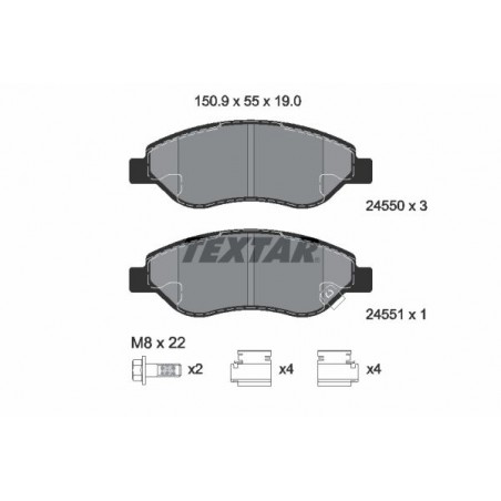Kit pastiglie freno OPEL CORSA D 1.4/1.7D 08.06-08.14