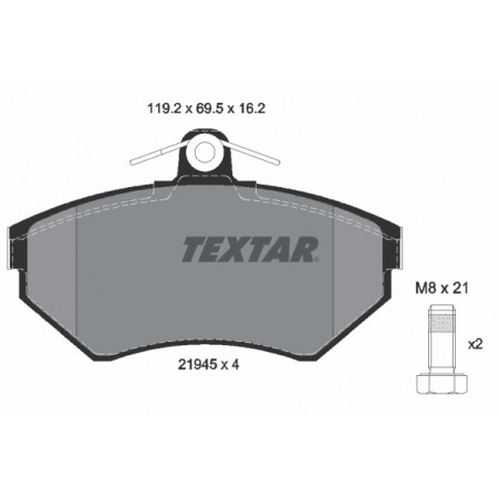 Kit pastiglie freno AUDI 100 C3,80 B3,A4 B5,SEAT AROSA,CORDOBA,IBIZA II,INCA,TOLEDO I,VW CADDY II 1.0-2.3 08.86-06.09*