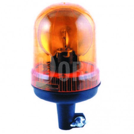SEGNALATORE LUMINOSO ARANCIO 12/24V BASE AD ASTA
