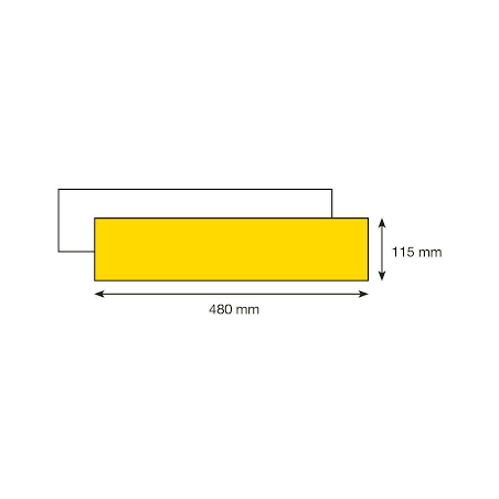 Targa alluminio bifacciale bianca/gialla - 001890103