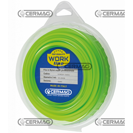 Filo nylon quadrato WORK LINE  Ø 3 mm  Lunghezza 45 m