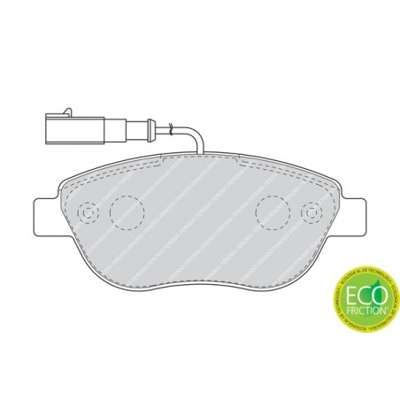 Pastiglie freno ABARTH 500 / 595 / 695, 500C / 595C / 695C, FIAT 500 C, BRAVO II, DOBLO, DOBLO CARGO, FIORINO