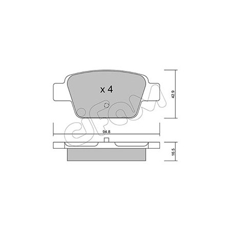 Pastiglie freno ALFA ROMEO MITO, FIAT BRAVO II, LINEA, MULTIPLA, STILO, LANCIA DELTA III 0.9-2.4 04.99-