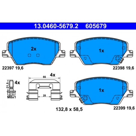 Pastiglie freno FIAT TIPO 1.0-1.6D 10.15-