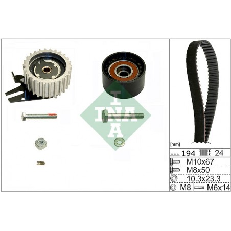 Kit distribuzione ALFA ROMEO GIULIETTA, MITO, 500L, 500X, BRAVO II, DOBLO, GRANDE PUNTO, IDEA, PUNTO EVO, TIPO, JEEP RENEGADE