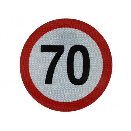 Etichetta di avvertimento - 70 km/h