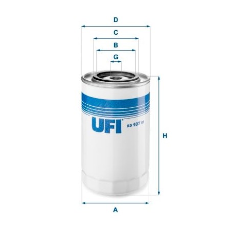 Filtro olio IVECO ZETA, FIAT 1000, 100-XX, 400, 500, 600, 60-XX, 700, 70-XX, 800, 88-XX 8035.01-CP3-100 01.68-12.99