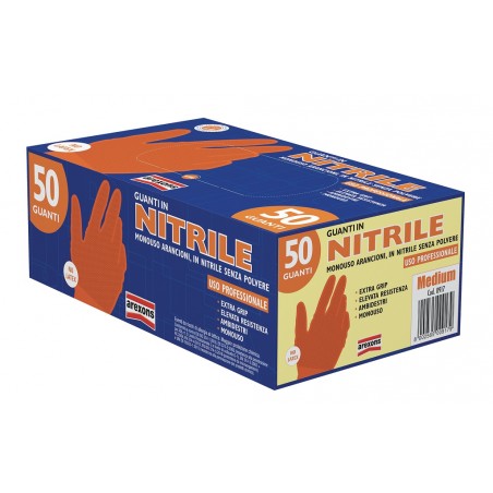 Guanti in Nitrile Arancioni -TG M