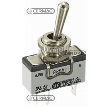 Interruttore unipolare a 3 attacchi faston