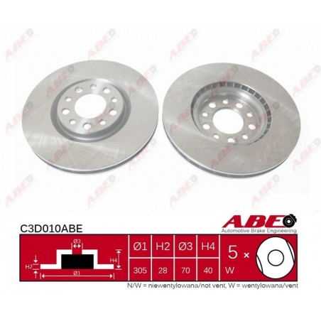 Disco freno ALFA ROMEO 159, BRERA, GIULIETTA, SPIDER, CHRYSLER 200 1.4-2.4 06.05-*