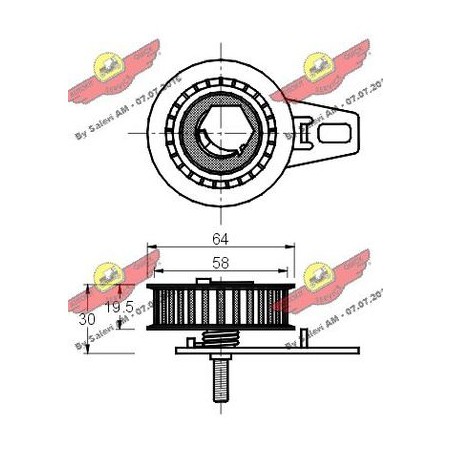 Cuscinetto distribuz. ALFA ROMEO 145,146,147,155,156,166,GT,GTV,SPIDER, LANCIA DEDRA, DELTA II, LYBRA 1.8/2.0 03.95-09.10*