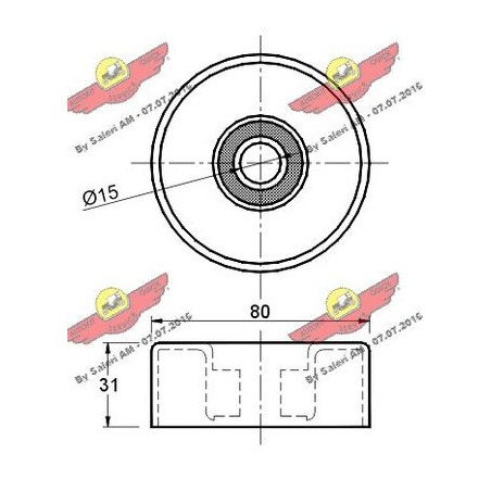Rullo tenditore Poly-V MERCEDES 124 (C124,S124,W124), C (CL203,S202,S203,W202,W203), CLK (A208) 2.0-3.6 03.91-04.04*