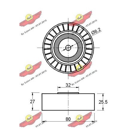 Rullo tenditore Poly-V SEAT AROSA, SKODA FELICIA I,II, OCTAVIA I, VW CADDY II, LUPO I, POLO III 1.0-1.9D 10.94-07.05*