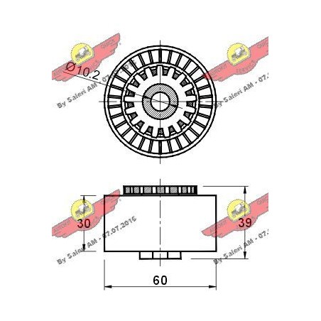 Cuscinetto tenditore DACIA LOGAN II, SANDERO II, RENAULT CLIO III,IV, MODUS, TWINGO II, WIND 1.2/1.2ALK/1.2LPG 12.04-*