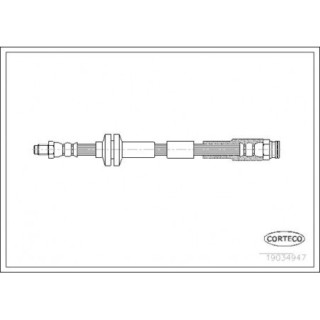 Flessibile del freno ABARTH 500 / 595 / 695, 500C / 595C / 695C, FIAT 500, PANDA, LANCIA YPSILON 0.9-Electric 07.07-*