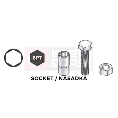 Prese e accessori 1/2", metric size: 13mm, socket type: short, length 38mm