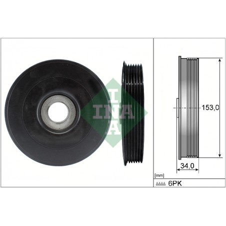 Puleggia albero motore VOLVO C30,S40,S80,V50,V70,CITROEN C1,C2,C3 I,C4,C5 II,XSARA,XSARA PICASSO,FIAT DOBLO 1.3D-1.6D 09.01-