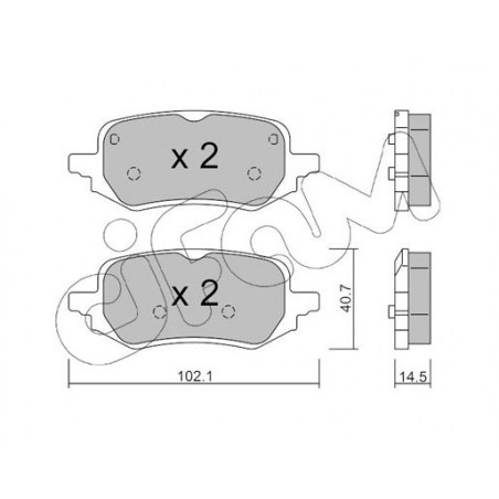 Kit pastiglie freno FORD PUMA 1.0/1.0H/1.5D 09.19-