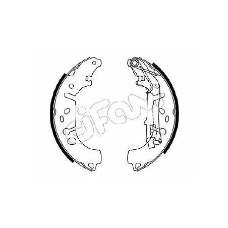 Kit ganasce freno CITROEN NEMO,FIAT FIORINO,GRANDE PUNTO,PUNTO,PUNTO EVO,QUBO,OPEL ADAM,CORSA D 1.0-1.7D 06.05-*