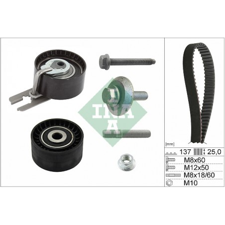Kit cinghie dentate VOLVO C30, S40 II, S80 II, V50, V70 III, CITROEN BERLINGO, C2, C3 I,II, C3 PICASSO, C4, C4 GRAND PICASSO I