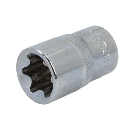 Chiave a bussola 1/2" (12,5 mm) E-TORX, 1 pcs, socket TORX/E-TORX size: E20, length 38mm